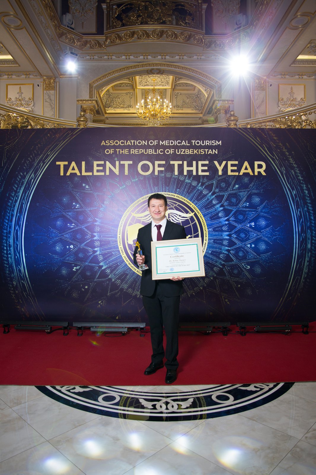 Receiving the Talent of the Year award